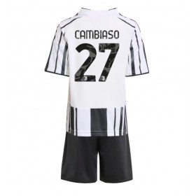 Dětské fotbalový komplet Juventus Andrea Cambiaso #27 Domácí košile 2025-26 Krátkým Rukávem